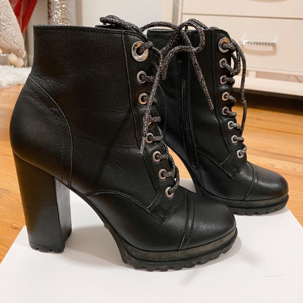 Aldo Black High Heels Boots Leather